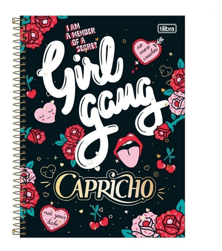 Caderno Espiral Capricho Meninas Surpresa 96 Folhas Tilibra