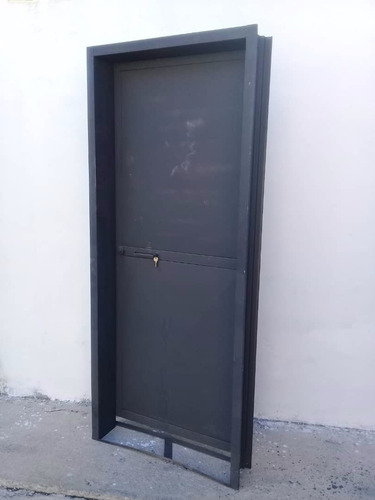 Imagen 5 de 10 de Puerta Doble Panela Marco De Lamina Con Cerradura
