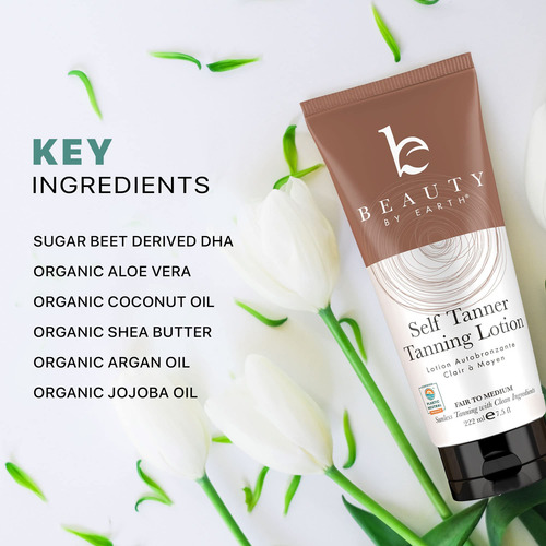 Loción De Bronceado Orgánico Beauty By Earth, Self Tanner