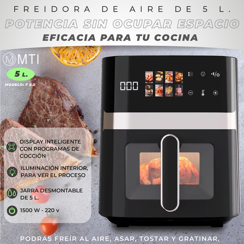 Combo Freidora De Aire 1052 + Cafetera Mc066