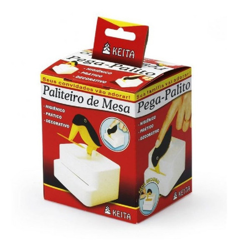 Imagem 2 de 2 de Paliteiro De Mesa Pinguim Pega Palito De Dente