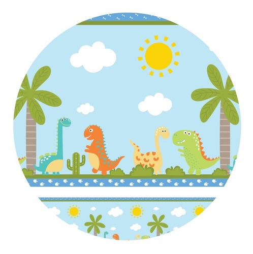 Faixa De Parede Dinossauro Baby 2 Quarto De Menino 3mx15cm