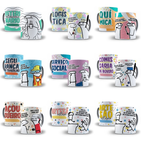 50 Artes Para Caneca Flork Bento Profissões V.2 Em Jpg #0192