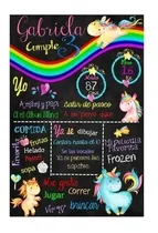 Comprar Kit Imprimible Pizarra Unicornios Textos Editables- S