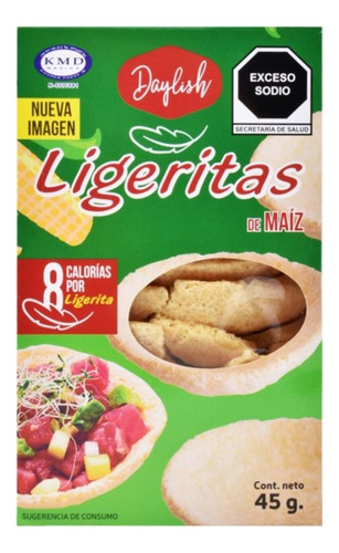 3 Pza Tostadas Infladas Daylish De Maíz 45 G
