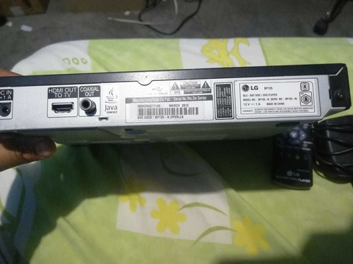 Reproductor Blu Ray LG Modelo Bp125 Dvd Usb Hdmi (Usado)