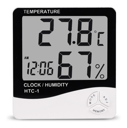 Higrómetro Reloj Digital Temperatura Humedad Sensores Hogar 