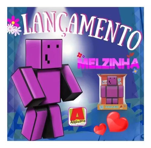 Kit 3 Bonecos Minecraft Problems Melzinha Mel 35 Cm - Algazarra