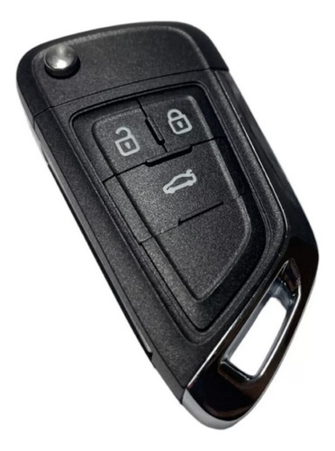 Carcaça Controle Chave Gm 2012-2018: Onix, Cruze, Spin, Prisma - 3 Botões, Design Cromado - Com Lamina Adaptação
