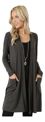 Cardigan, Women's, Open-front, Long Sleeve, Sweater, .