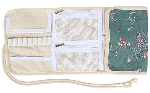 Imagen 5 de 6 de Estuche Cartuchera P/agujas Tejer All In One Plum Flowers