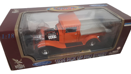 Miniatura Ford Pick-up Pro Street 1934 - Road Signature 1:18 Laranja (Usado)