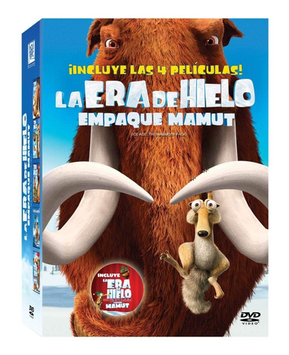 5 Pack Era De Hielo 1, 2, 3, 4 Y Navidad Tamaño Mamut Dvd