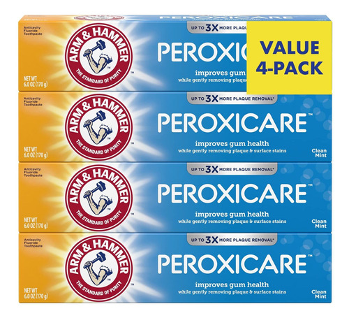 Arm & Hammer Peroxicare - Pasta De Dientes, Sabor A Menta Li