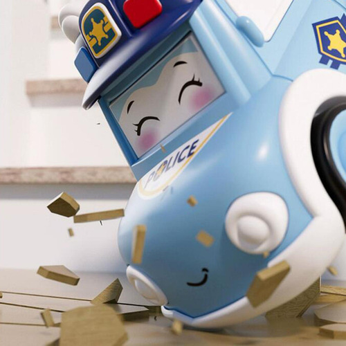 2 Press And Go Car Toy, Vehículos Coche De Policía