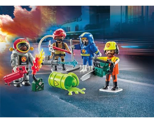 Playmobil Mis Figuras: Cuerpo De Bomberos