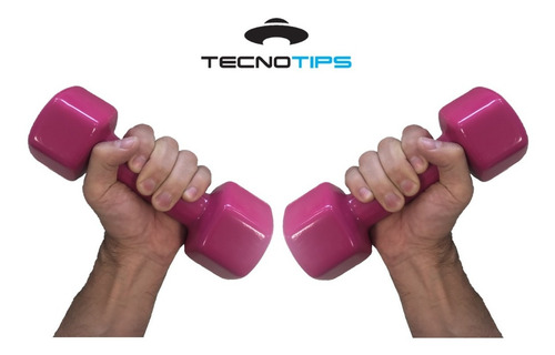 Imagen 3 de 6 de Kit Pesas Pesitas Mancuernas 3 Kg C/u Resistencia Tecnotips