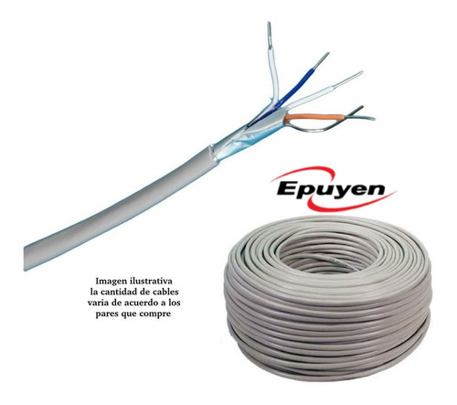 Imagen 1 de 2 de Cable Telefonico / Alarmas 8 Pares 755 - Epuyen X 20m