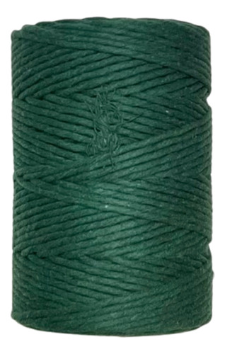 Hilo Puro Algodón Macramé Telar Color Verde Inglés Clásico