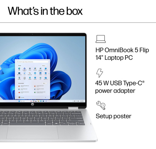 Notebook 6614109 14" táctil color glacier silver 8GB de Ram - 512GB SSD - Intel Intel Core 5 Series 1