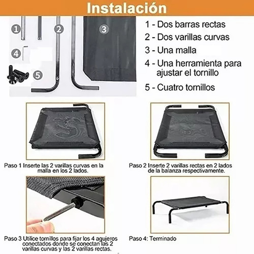 Cama Elevada Para Perro Cuna Portátil Para Mascotas Grande