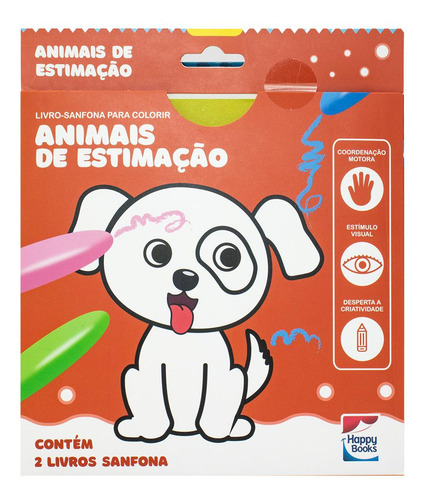 Livro-sanfona Para Colorir: Animais De Estimação