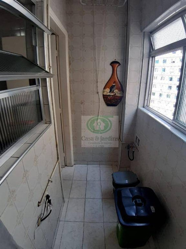 Apartamento 50 Metros Da Praia Com 2 Dormitórios Para Alugar, - José Menino - Santos/sp - Ap6603