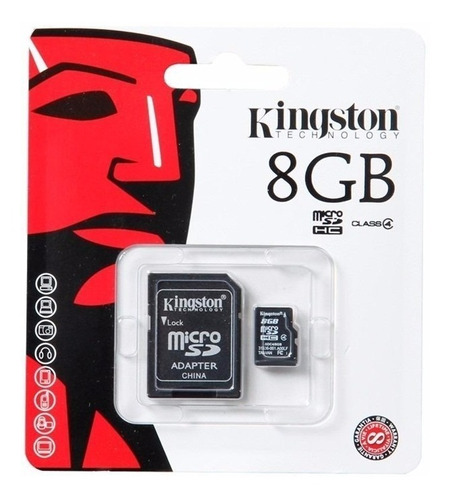 Memoria Micro Sd Hc 8gb Clase 4 Kingston Garantia Sellada Celulares Tablet Mayoreo Nueva Original