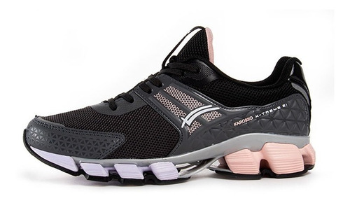 Imagen 3 de 6 de Tenis Para Correr Mujer Karosso Oxf Negro Minuet 6331