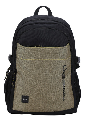 Mochila Porta Notebook 15.6 Urbana Camping Ejecutiva Escolar Color Caqui Diseño De La Tela Liso