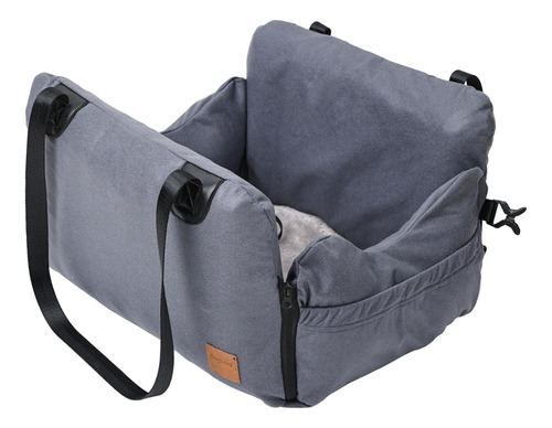 Asiento De Coche Para Perros, Cómoda Almohadilla Gris