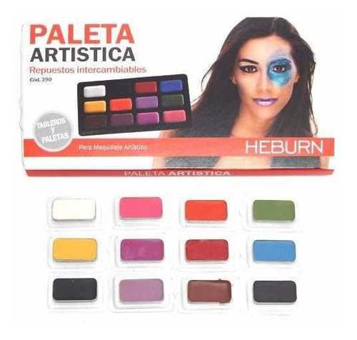 Heburn Profesional Set Maquillaje Paleta Artistica Cod 390