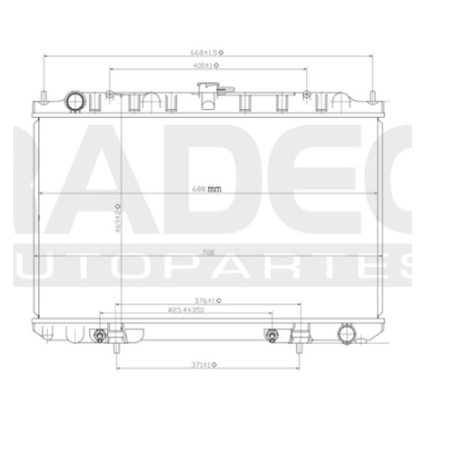 Radiador Maxima 2000-2001-2002-2003 V6 3.0 Automatico Cdr