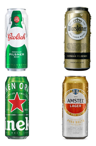 Imagen 2 de 9 de Cerveza Grolsch X2 Warsteiner X2 Heineken X2 Amstel Lager X2