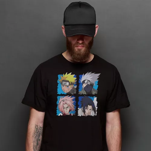 Camisa Camiseta Masculina Naruto Sasuke Kakashi Sakura 14 em Promoção na  Americanas