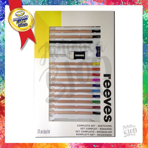 Set Dibujo Sketching Reeves 23 Piezas Lapices Pastel Difumin