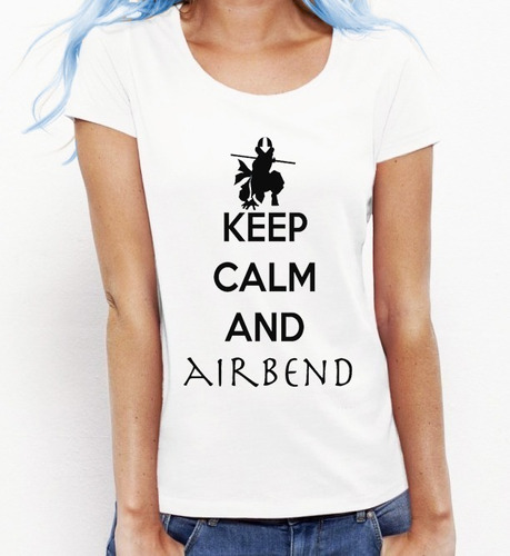 Remera Avatar Keep Calm And Airbend 100% Algodón Premium