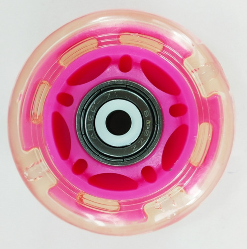 Ruedas Con Luz Luces Pvc 64 Y 70mm Con Rulemanes Abec7 X 8 Color 64mm/ Fuc