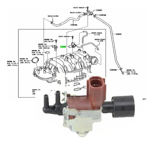 Valvula Vacio Pulga Land Cruiser Gxl 2001 4.7 2uzfe Fzj100