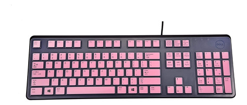 Protector De Teclado Rosa Transparente Para Dell Kb212