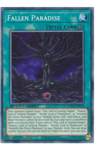 Tarjeta Yugioh Fallen Paradise Sgx3-eng10 C