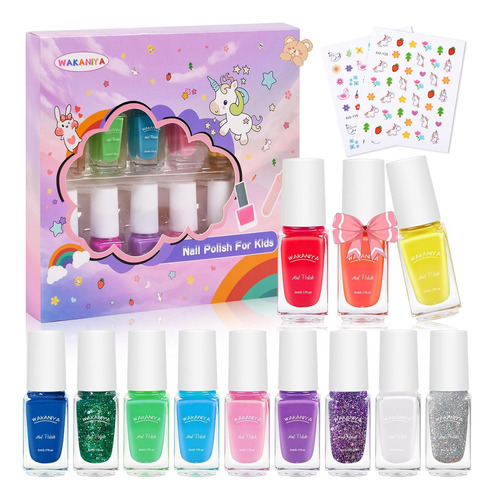 Esmalte De Uñas Para Niños, Mini Juego De Esmaltes De Uñas P