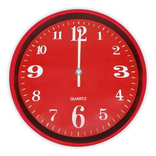 Reloj De Pared Analógico De Pvc, 28 Cm Diámetro, 12709