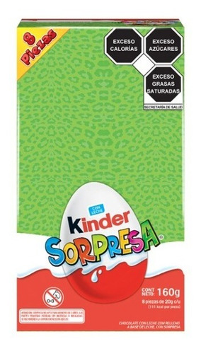 Kinder Sorpresa 8 Huevos Chocolate Con Leche Natoons 160g