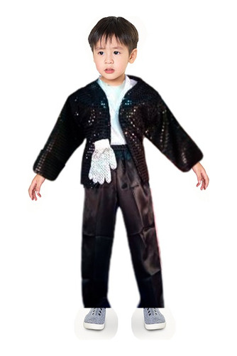 Disfraz Cosplay Inspirado Michael Jackson Niño Halloween Accesorio Dia De Muertos Personaje Terror Fiesta Noviembre 