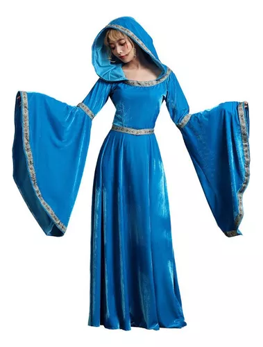 Vestido medieval mujer, ropa larp, recreación medieval, vestido de lino  medieval, regalo de Navidad -  México