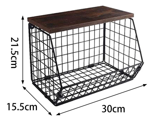Cesta De Arame Para Armazenamento De Frutas, 2 Peças, Cesta