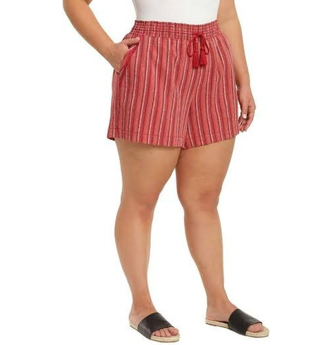 Short De Verano Para Mujer Briggs De Lino Fresco Talla Xl