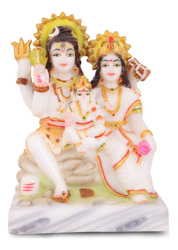 Shiv Parivaar Estatua De Polymarble Para Pooja Hindú, Hogar,