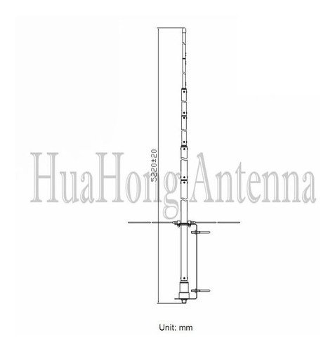 Antena De Base Banda Ciudadana Soporte Galvanizado